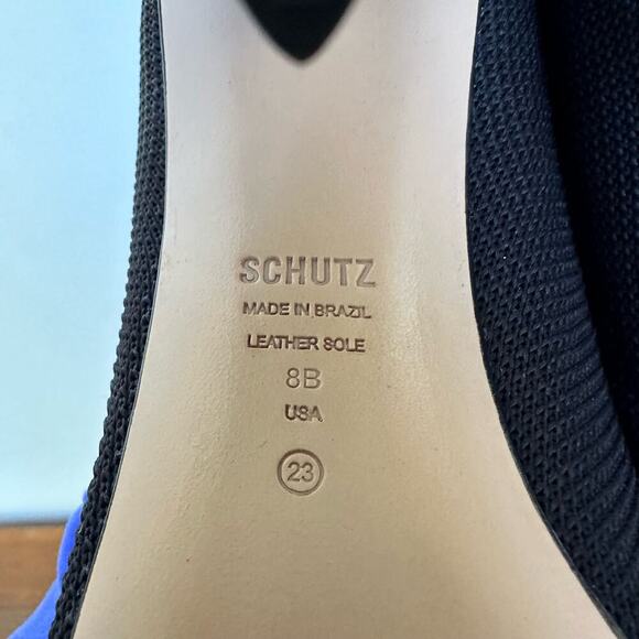 Schutz Black Knit Ankle Booties - Size 8B (Leather Sole) USA - Picture 7 of 7